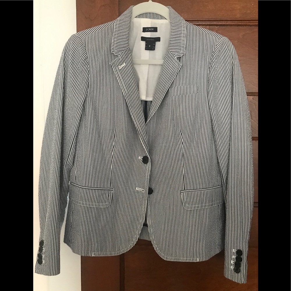 J Crew sear sucker blazer